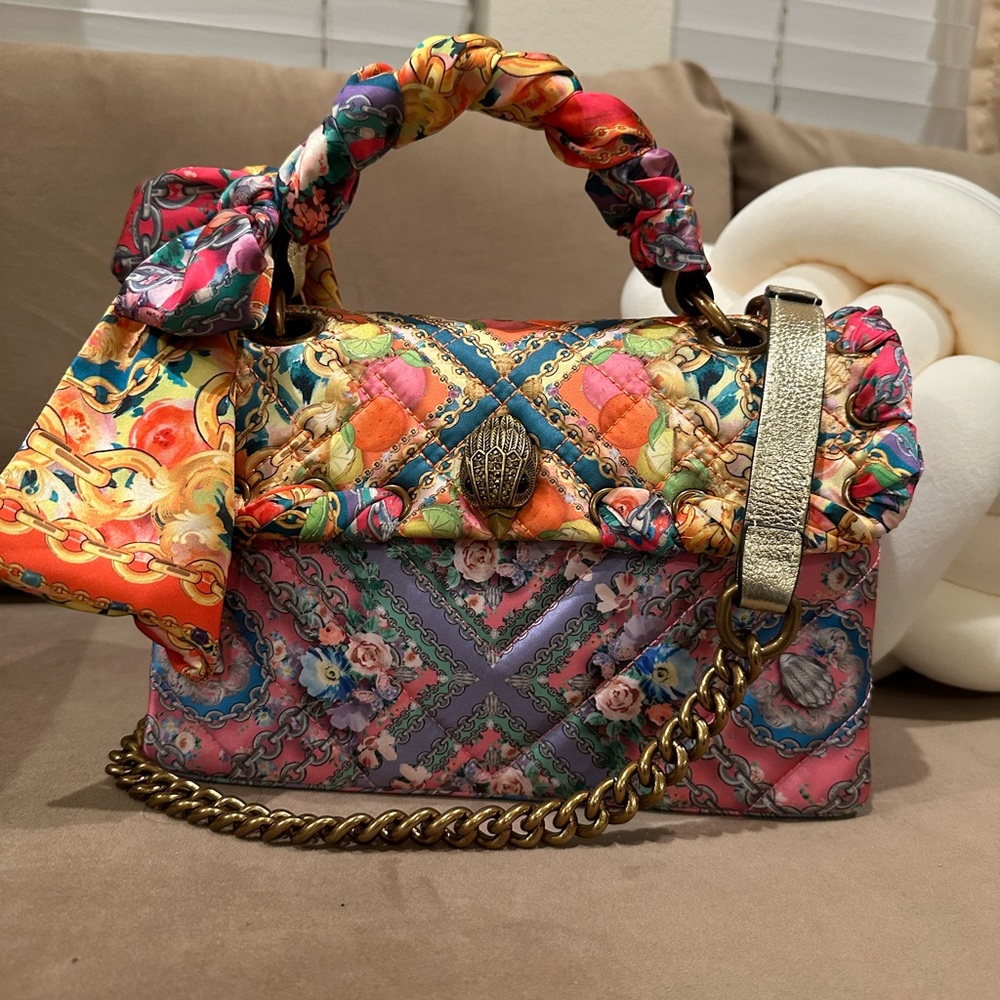 Kurt Geiger Bright Orange Pink Purple Shoulder Bag
